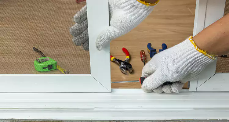 Sliding Glass Door Off Rails Repair in Lake Magdalene, FL
