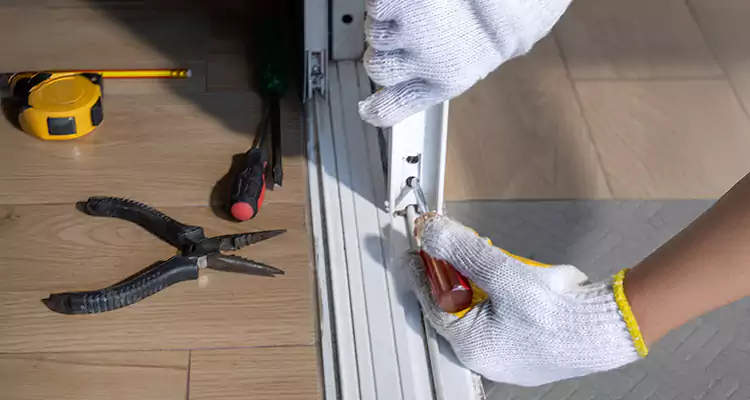 Backyard Sliding Door Track Repair in Lake Magdalene, FL